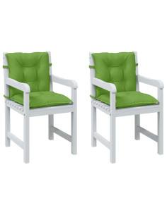 Cuscini Sedia Schiena Bassa 2 pz Verde Mélange 100x50x7 Tessuto