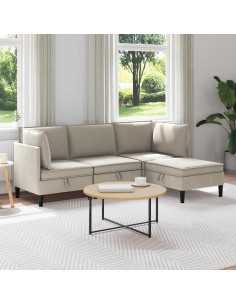 Set di mobili per il soggiorno 4 pcs Avena Tessuto