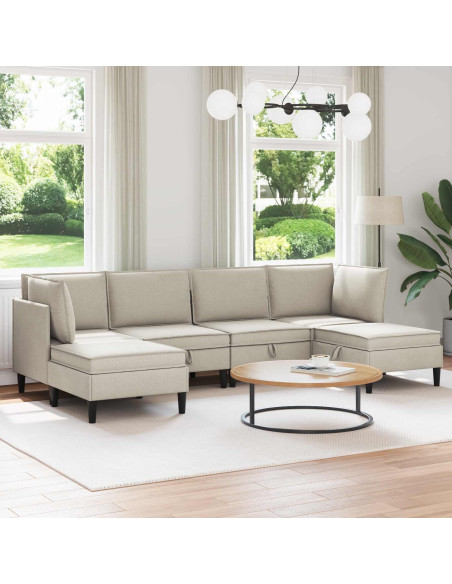 Set di mobili per il soggiorno 6 pcs Avena Tessuto