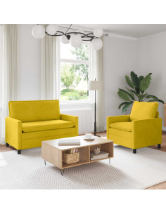 Set di divani 2 pcs Giallo Velluto