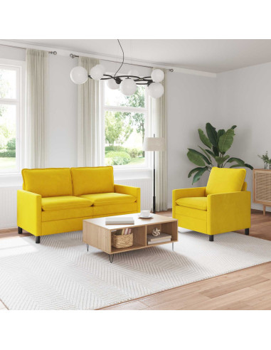 Set di divani 2 pcs Giallo Velluto