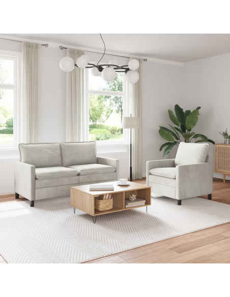 Set di divani 2 pcs Crema Velluto