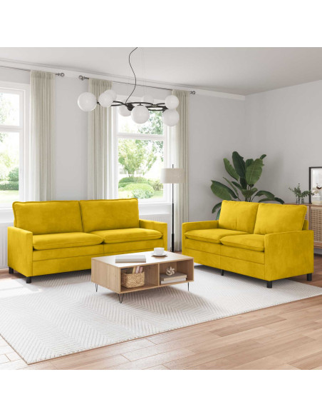 Set di divani 2 pcs Giallo Velluto