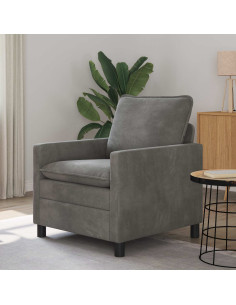 Divano Grigio Scuro 76 x 81 x 87,5 cm Velluto