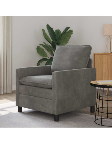 Divano Grigio Scuro 76 x 81 x 87,5 cm Velluto