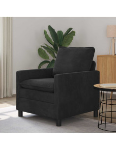 Divano Nero 76 x 81 x 87,5 cm Velluto