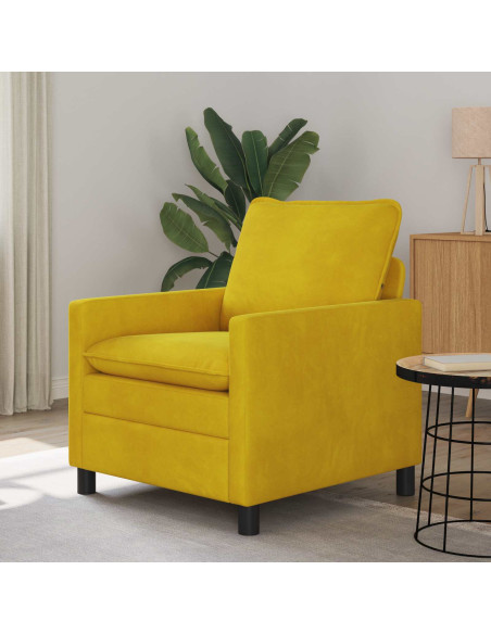 Divano Giallo 76 x 81 x 87,5 cm Velluto