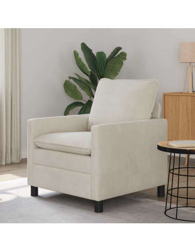 Divano Crema 76 x 81 x 87,5 cm Velluto