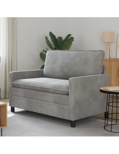 Divano Grigio Chiaro 126 x 81 x 87,5 cm Velluto