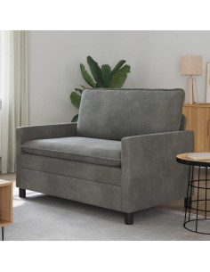 Divano Grigio Scuro 126 x 81 x 87,5 cm Velluto