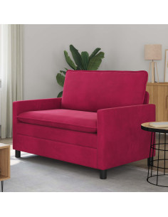 Divano Rosso Vino 126 x 81 x 87,5 cm Velluto