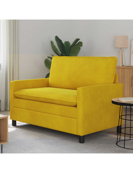 Divano Giallo 126 x 81 x 87,5 cm Velluto