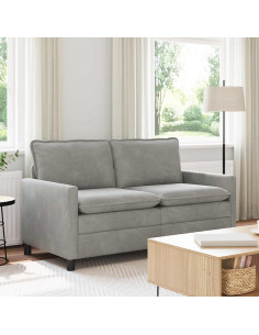 Divano Grigio Chiaro 156 x 81 x 87,5 cm Velluto