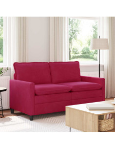 Divano Rosso Vino 156 x 81 x 87,5 cm Velluto