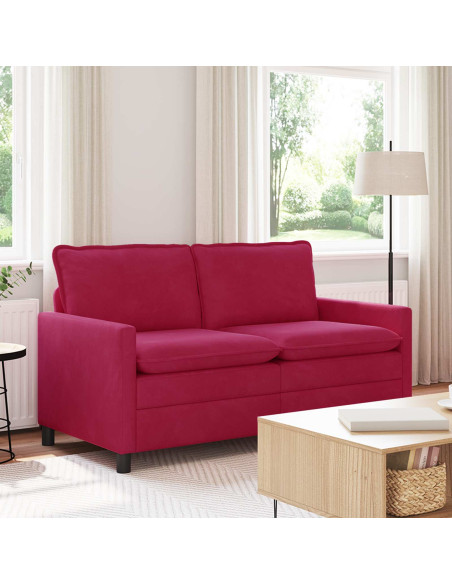 Divano Rosso Vino 156 x 81 x 87,5 cm Velluto