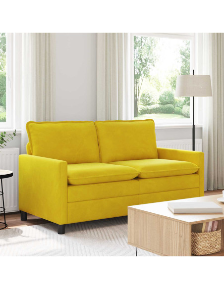 Divano Giallo 156 x 81 x 87,5 cm Velluto