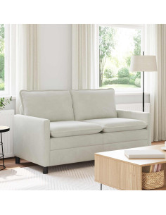 Divano Crema 156 x 81 x 87,5 cm Velluto