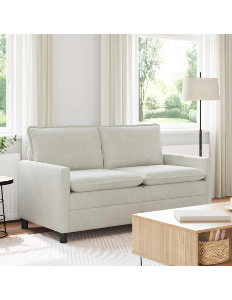 Divano Crema 156 x 81 x 87,5 cm Velluto