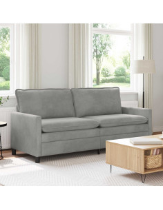 Divano Grigio Chiaro 196 x 81 x 87,5 cm Velluto