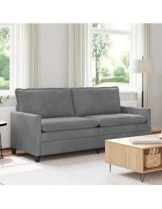 Divano Grigio Scuro 196 x 81 x 87,5 cm Velluto