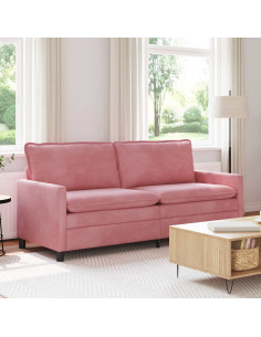 Divano Rosa 196 x 81 x 87,5 cm Velluto