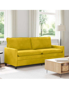 Divano Giallo 196 x 81 x 87,5 cm Velluto