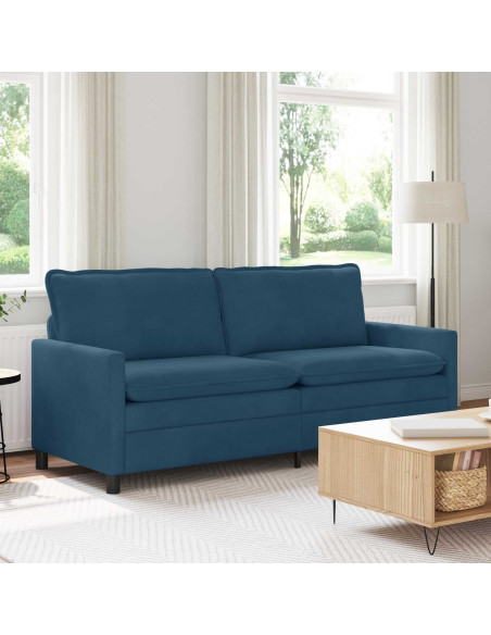 Divano Blu 196 x 81 x 87,5 cm Velluto