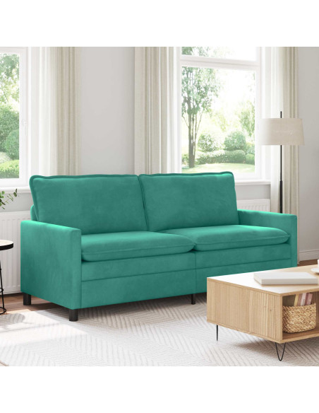 Divano Turchese 196 x 81 x 87,5 cm Velluto