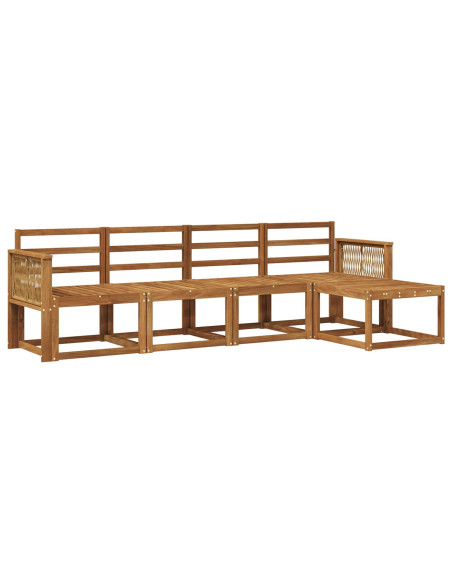 Set di divani da esterno 5 pcs Naturale