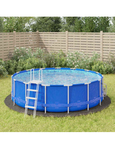 Telo Sotto Piscina Grigio Chiaro Ø428 cm Geotessile Poliestere