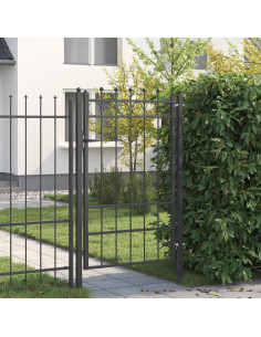 Cancello per recinzione HORST 100 x 150 cm Metallo Nero