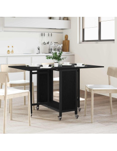 Tavolo da pranzo pieghevole con ruote 130 x 80 x 76,5 cm