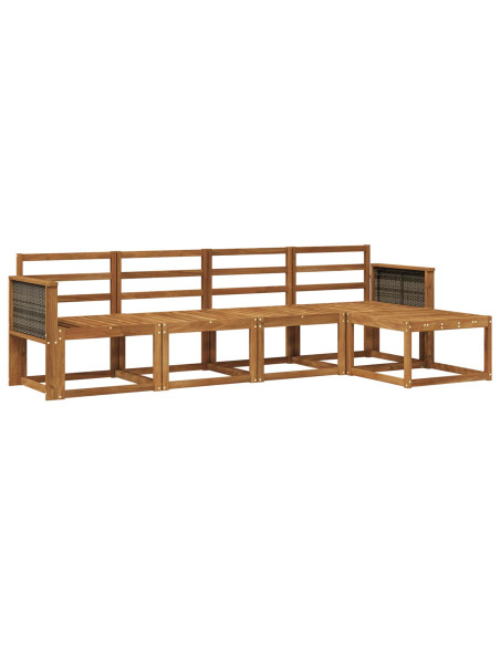 Set di divani da esterno 5 pcs Naturale