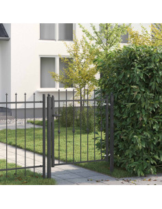 Cancello per recinzione HORST 100 x 100 cm Metallo Nero