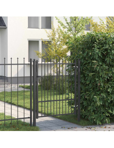 Cancello per recinzione HORST 100 x 125 cm Metallo Nero