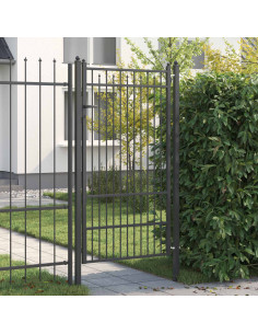 Cancello per recinzione HORST 100 x 175 cm Metallo Nero