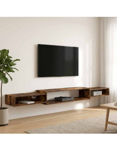 Mobile TV da Parete A parete Rovere Fumo 220 x 28 x 21 cm