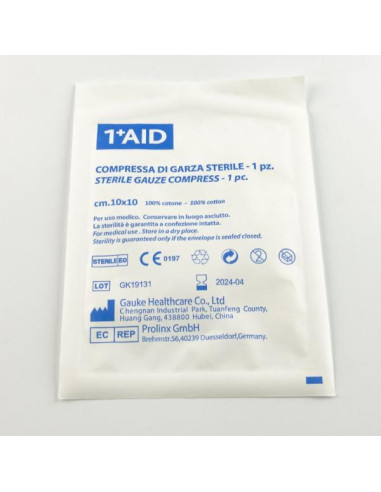 COMPRESSA GARZA 10X10 STERILE
