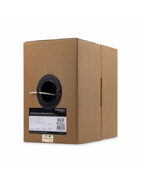 StarTech.com Matassa di cavi LAN Cat5e solidi UTP da 305 m - Bobina di rete ethernet RJ45 - Cavo Ethernet Sfuso Cetificato CMR -