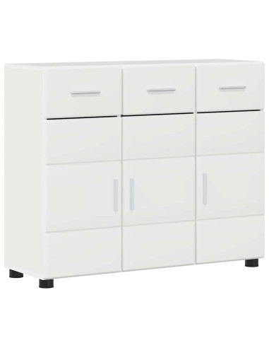 Credenza Bianco Lucido 88,5 x 30,5 x 73 cm Legno multistrato