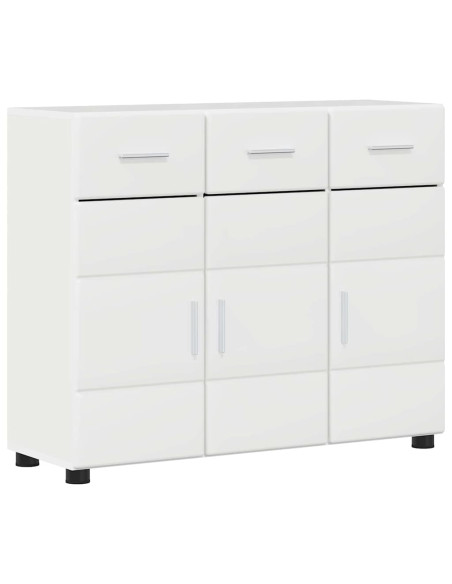 Credenza Bianco Lucido 88,5 x 30,5 x 73 cm Legno multistrato
