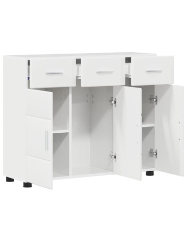 Credenza Bianco Lucido 88,5 x 30,5 x 73 cm Legno multistrato