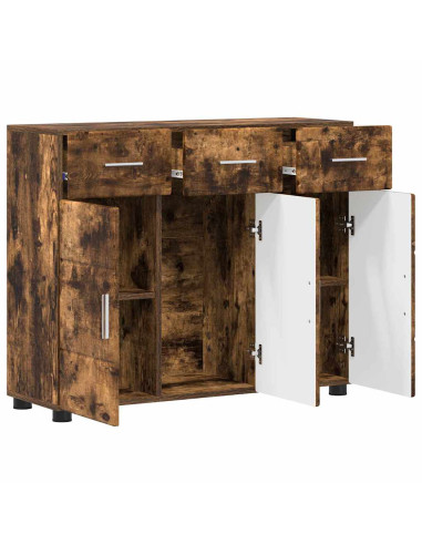 Credenza Rovere fumé 88,5 x 30,5 x 73 cm Legno multistrato