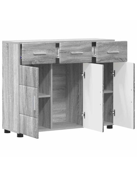 Credenza Grigio Sonoma 88,5 x 30,5 x 73 cm Legno multistrato
