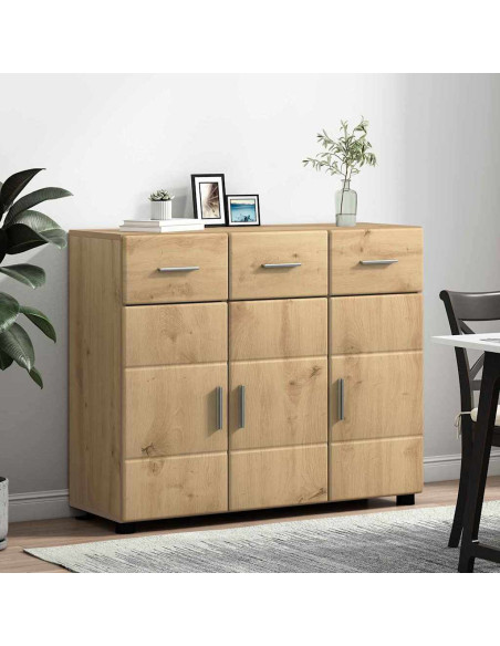 Credenza con lo scaffale Rovere artigianale 88,5 x 30,5 x 73 cm