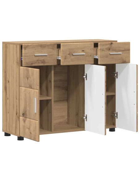 Credenza con lo scaffale Rovere artigianale 88,5 x 30,5 x 73 cm