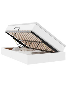 Letto con contenitore e materasso Bianco 120 x 200 cm 2