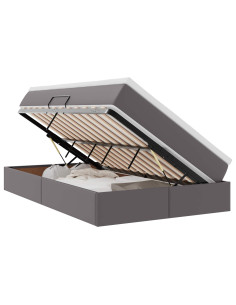 Letto con contenitore e materasso Grigio 120 x 200 cm 2