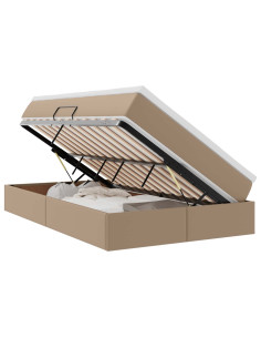 Letto con contenitore e materasso Cappuccino 120 x 200 cm 2