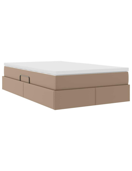 Letto con contenitore e materasso Cappuccino 120 x 200 cm